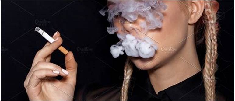 Beautiful woman smoking images